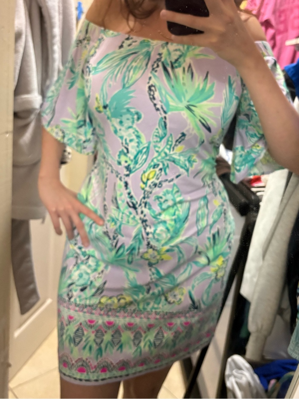 Lily Pulitzer Fawcett Dress Lilac Verbana Size Large